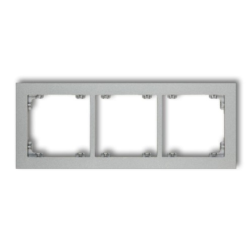 Przejdź do produktu KARLIK Ramka uniwersalna potrójna z tworzywa srebrny metalik
