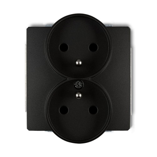 Przejdź do produktu KARLIK Mechanizm gniazda podwójnego do ramki z uziemieniem 2x(2P+Z)