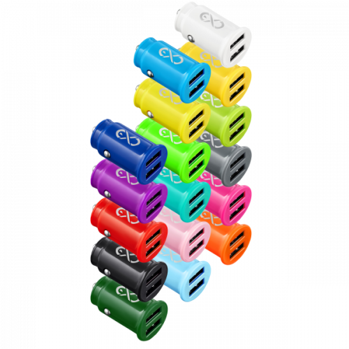 Przejdź do produktu ORNO Ładowarka samochodowa 2xUSB 12W kolor MIX